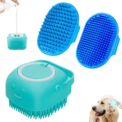 3PCS Dog Bath Brush Dog Shampoo Brush Dog Scrubber for Bath Pet-Dog Bath Massage Brush Scrubber Pet Shower Dog Cat Paw Washer