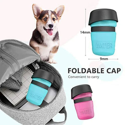 Portable Dog Water Bottle Foldable Pet Feeder Bowl Water Bottle Pets Outdoor Travel Drinking Dog Bowls Drink Bowl Dogs BPA Free