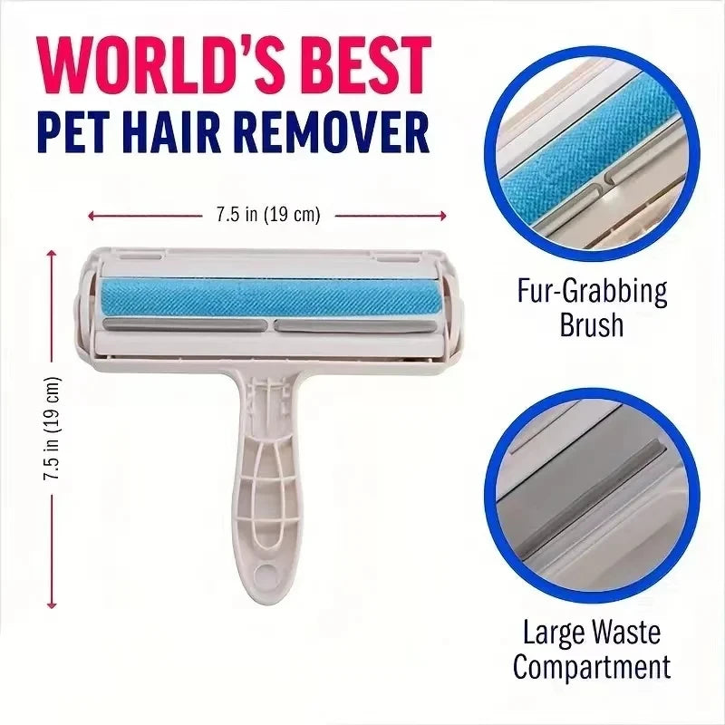 1 Pcs One Hand Operate Way Pet Hair Remover Roller Removing Dog Cat Self Cleaning Lint Pet Hair Remover Pet Hair Remov Cleaning