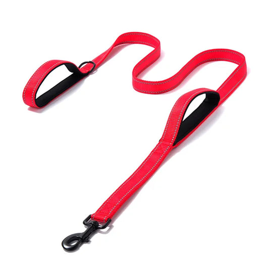 Long Traffic Padded Two Handle Heavy Duty Double Handle Nylon Dog Leash for Training Control