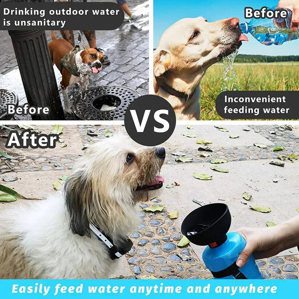 Portable Dog Water Bottle Foldable Pet Feeder Bowl Water Bottle Pets Outdoor Travel Drinking Dog Bowls Drink Bowl Dogs BPA Free